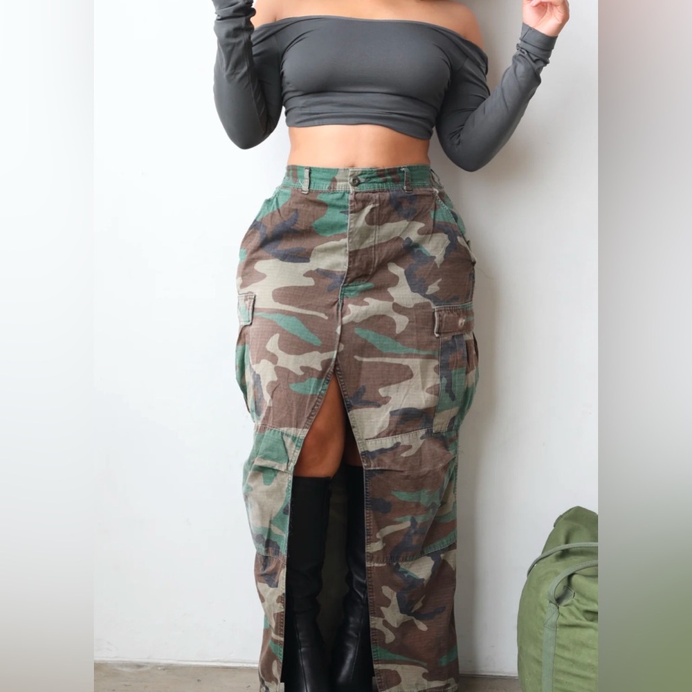 Shop Babes Camo Maxi Skirt